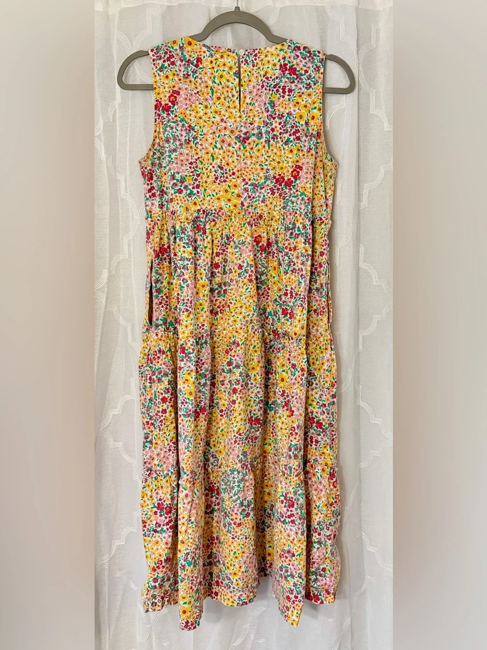 J.Crew Re-Imagined Multicolor Floral Sleeveless Midi Dress Size 2